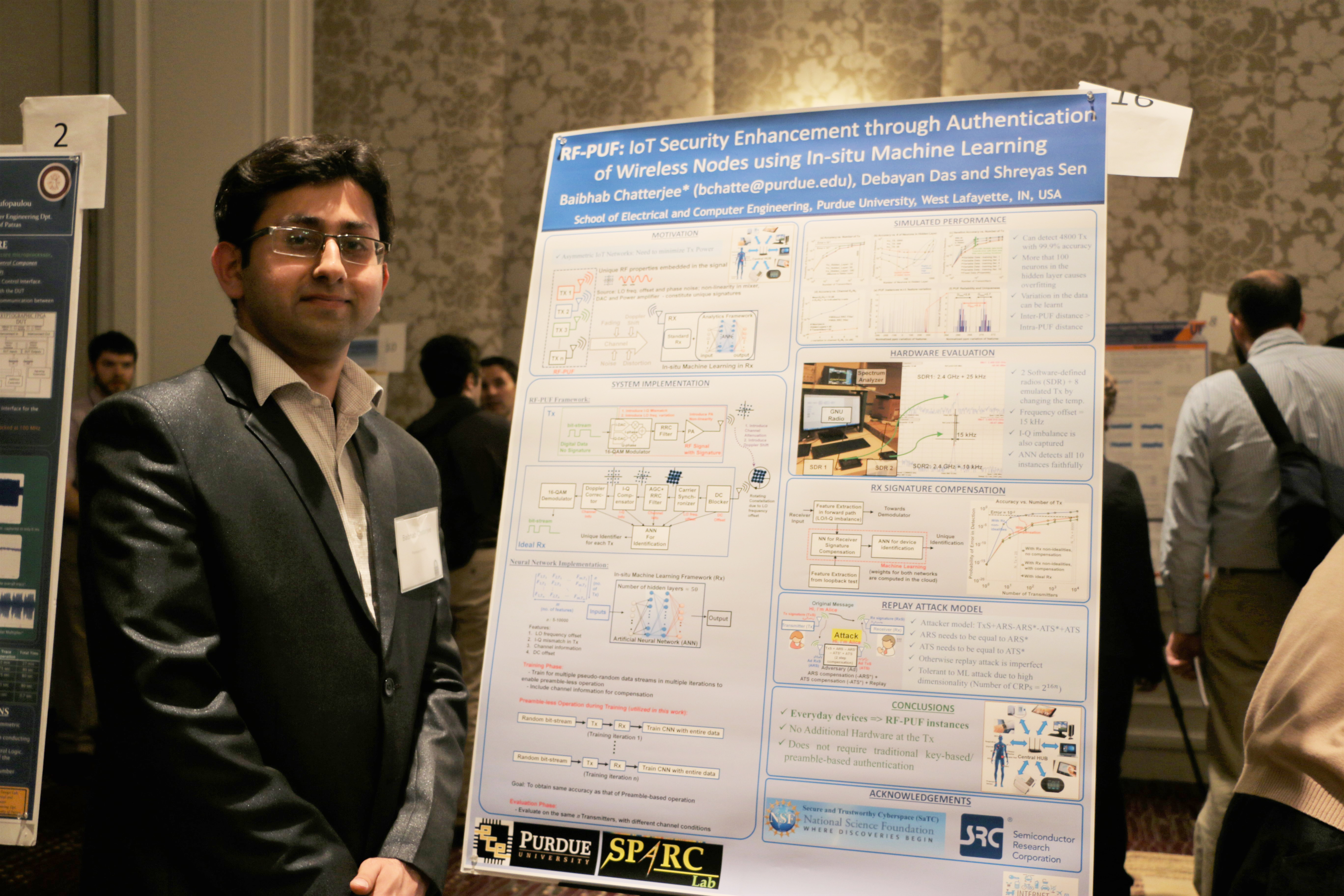 Baibhab Chatterjee presenting his poster
