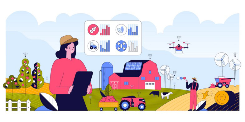 stock illustration of digital agriculture