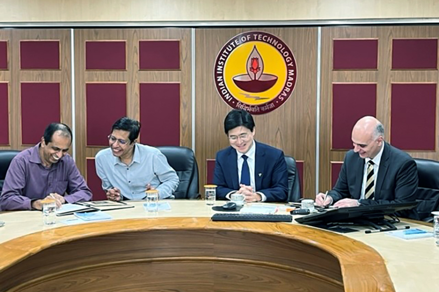 Professor Nagendra Krishnapura, Professor V. Kamakoti, Mung Chiang, and Dimitrios Peroulis