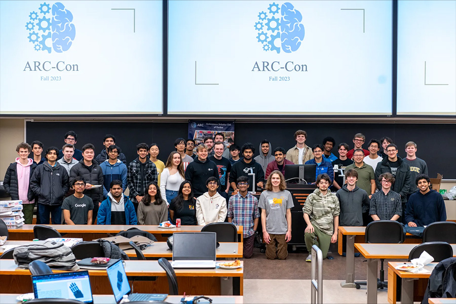 Members of the Purdue Autonomous Robotics Club at ARC-CON 23
