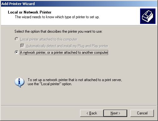 Add a network printer