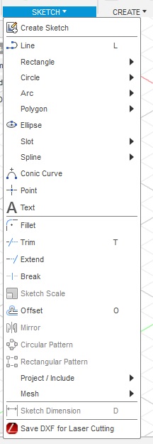 sketch menu