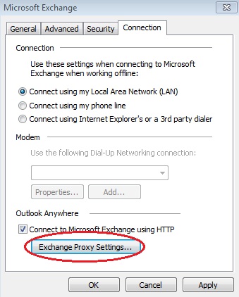 Screenshot of Microsoft Exchange Server window.