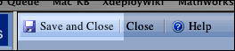 Screenshot of Save and Close button on Out Of Office Assistant for Outlook Web Access.