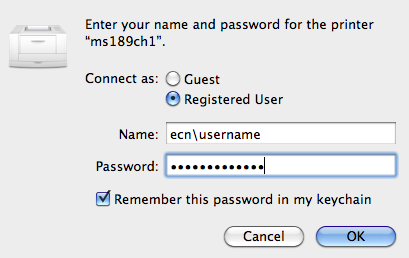 Another screenshot of username and password window.