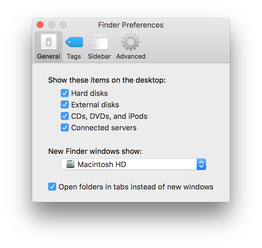 Finder Preferences