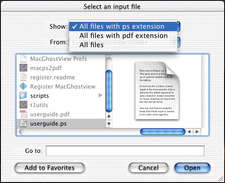 Select an input file.