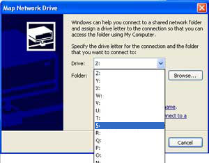 Select a drive letter