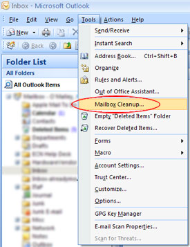 outlook personal folders 2007