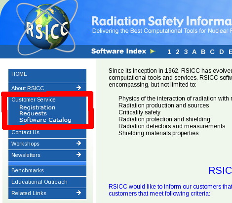 RSICC home page