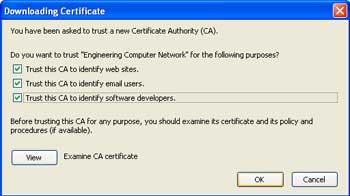 Trust Certificate Dialog
