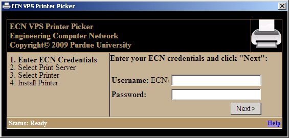 Enter ECN Credentials