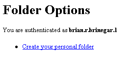 Create your personal folder