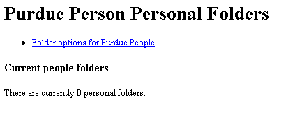 Main Personal Folder ScreenShot