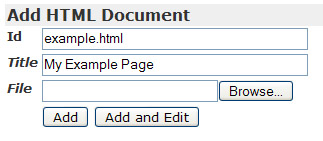 Add HTML Document