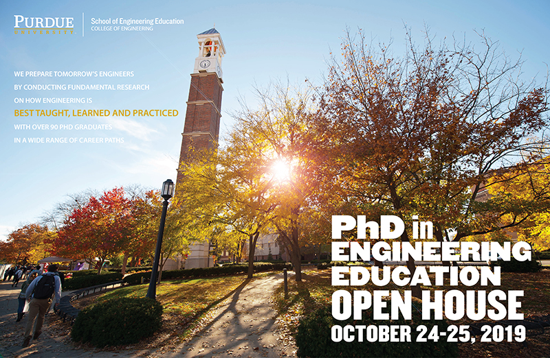 PhD in Engineering Education Open House October 24-25, 2019