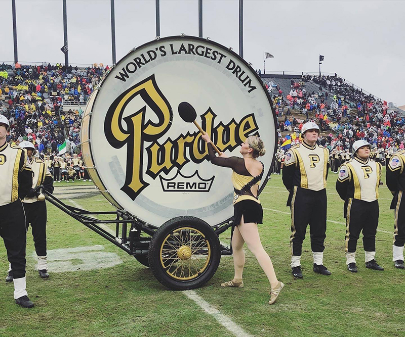 Emma with the World's Largest Drum