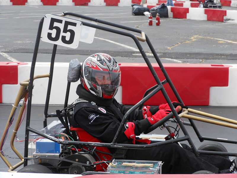 Alex in the 55 Go-Kart