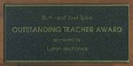 Ruth and Joel Spira Outstanding Teacher Award