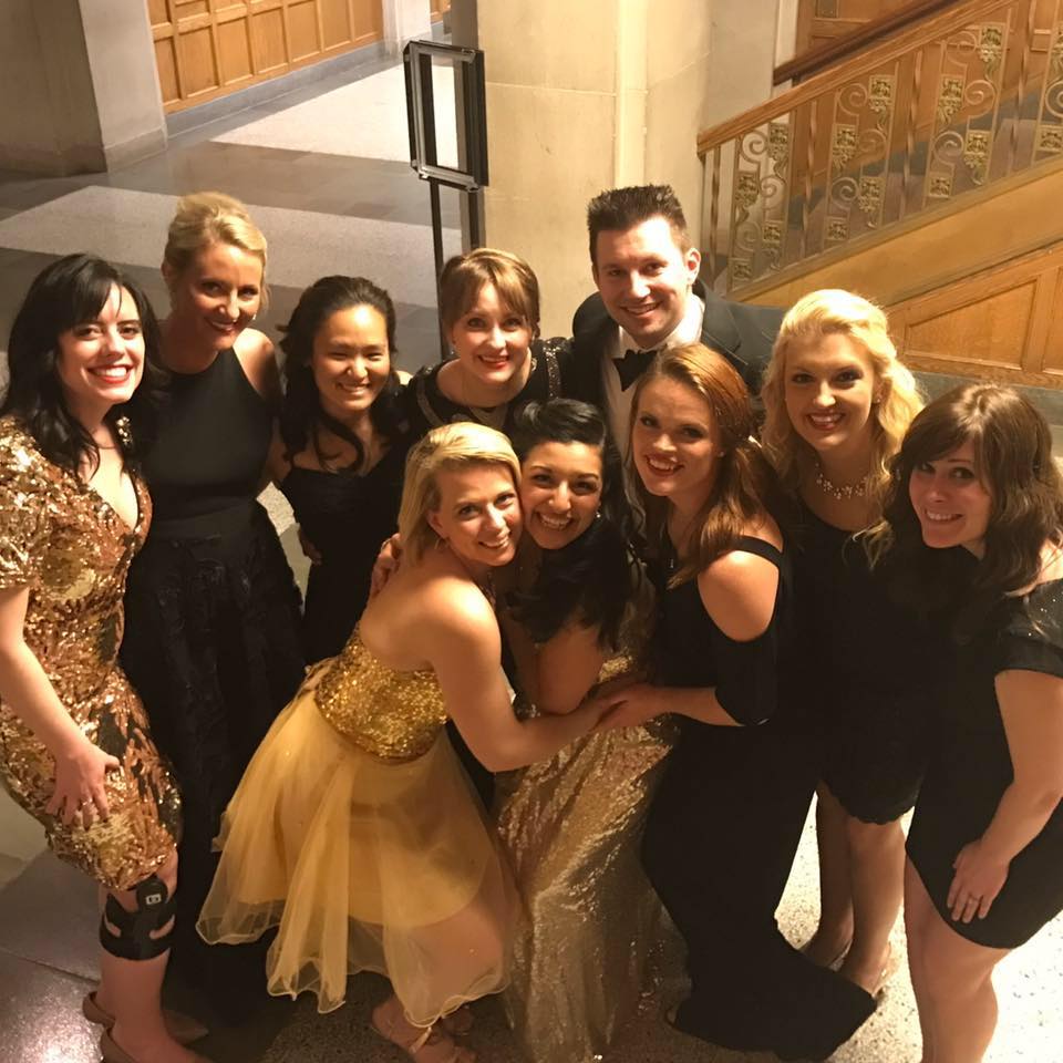 Allissa (2nd from right) performed with the Purduettes for four years.
