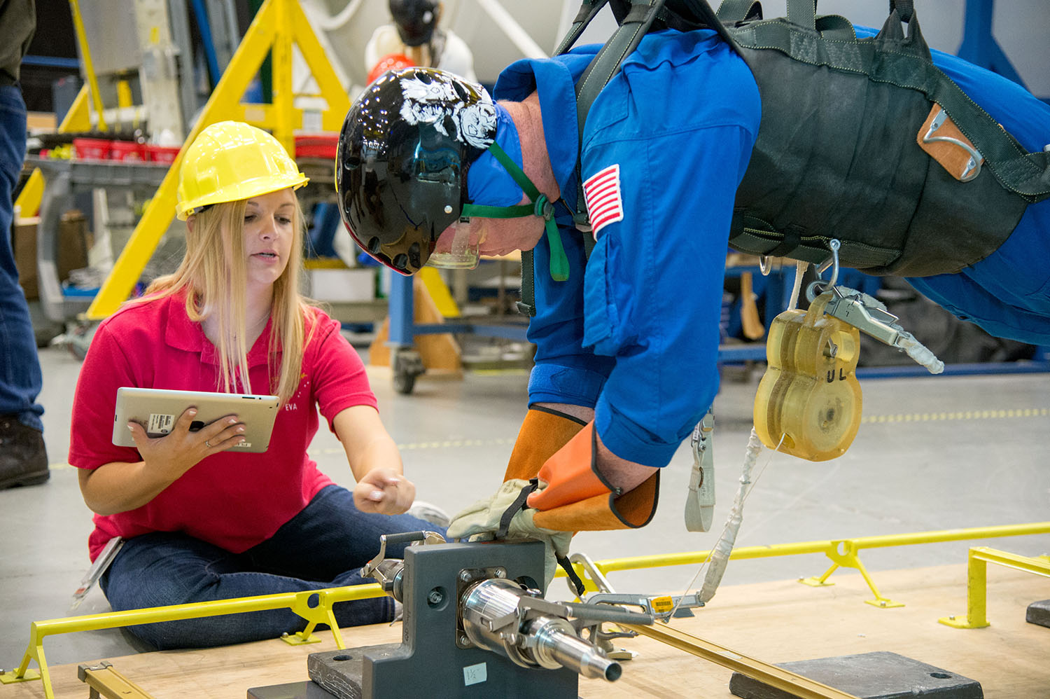 Allissa trains astronauts on procedures they will undertake during spacewalks.
