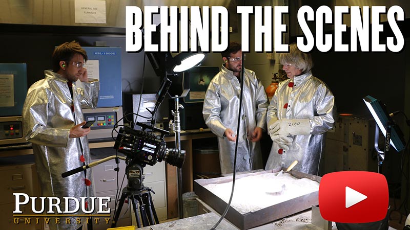 Molten Copper Behind the Scenes with Play button on image