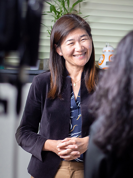 Luna Lu speaking with Rithika Athreya