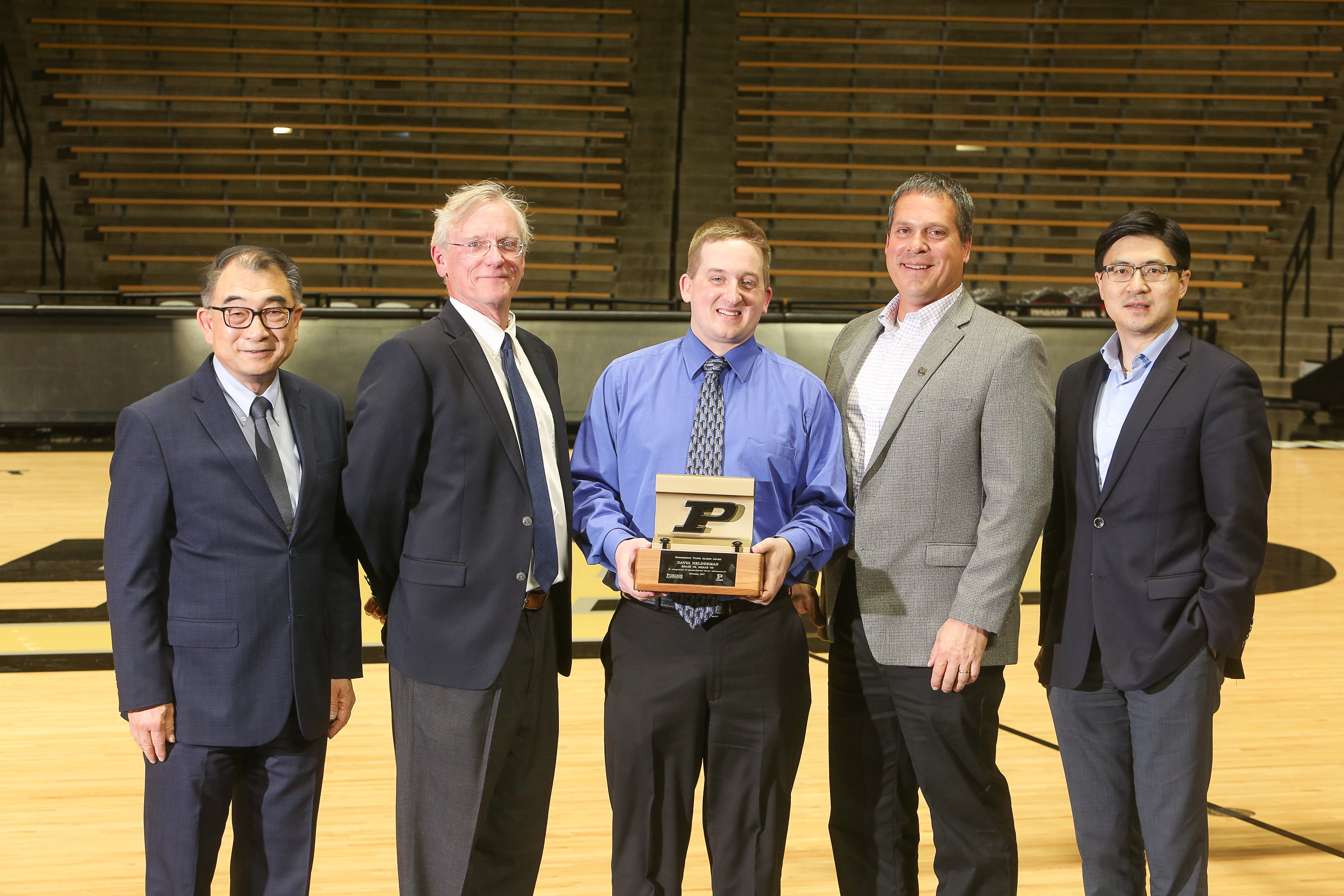 Helderman with the Engineering Young Alumni Award