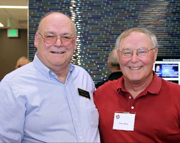 Former roommates: Wayne with retired NASA astronaut Jerry Ross