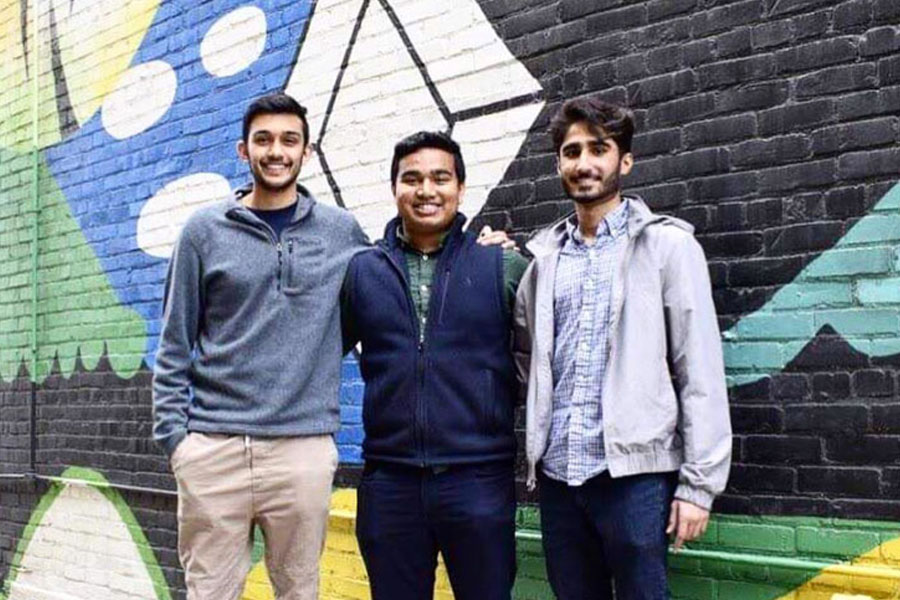 Photo of GLIMPSE team: Anuj Mehta, Akash Raju, and Kushal Negi