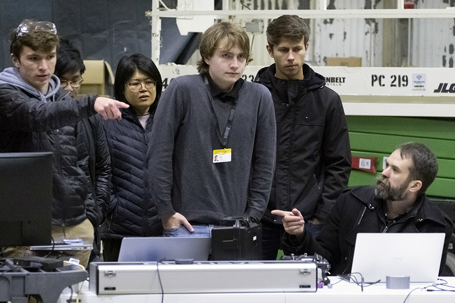 Students at drone competition