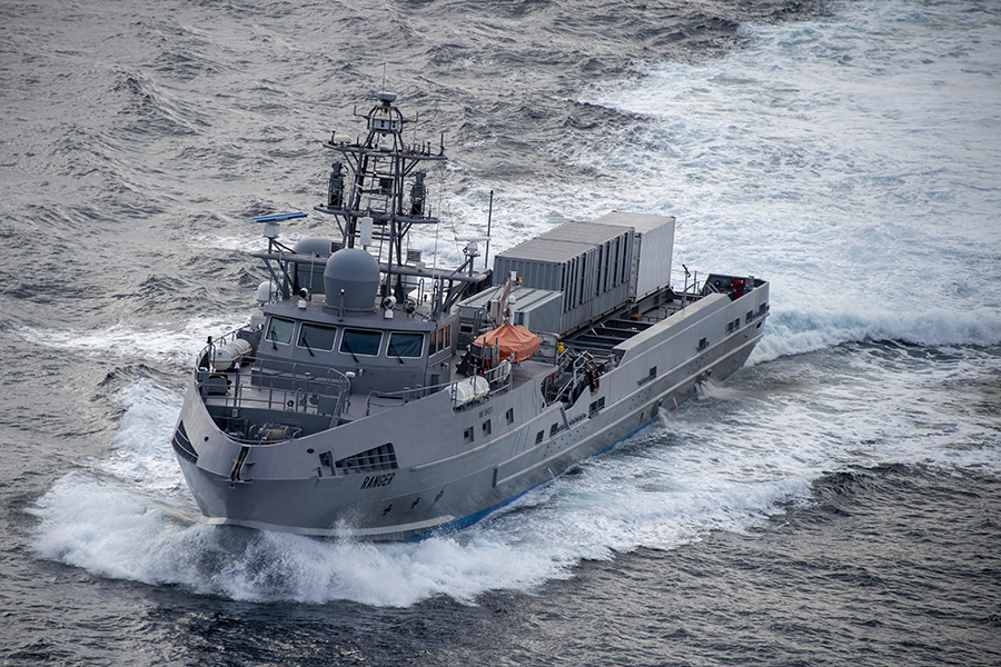 Large unmanned surface vessel Ranger transits the Pacific Ocean to participate in Exercise Rim of the Pacific (RIMPAC) 2022. US Navy Photo
