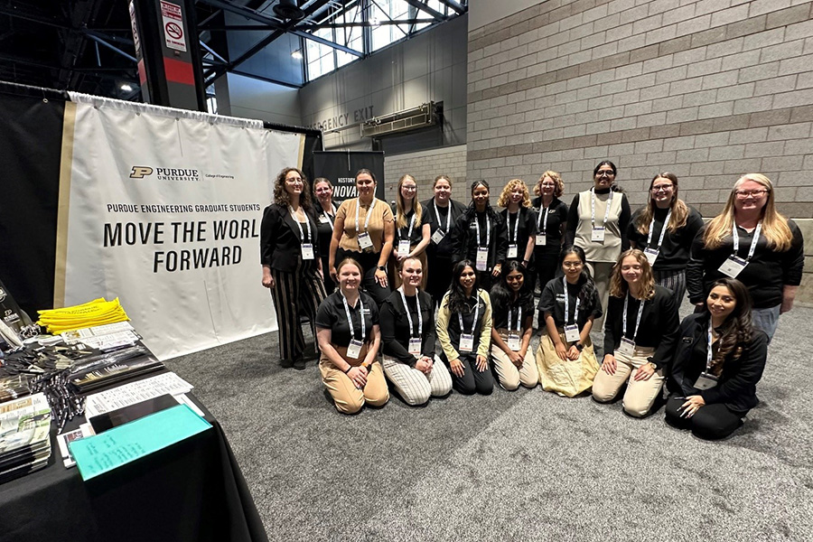 Group photo of The Purdue Engineering Graduate Recruiting Team 
