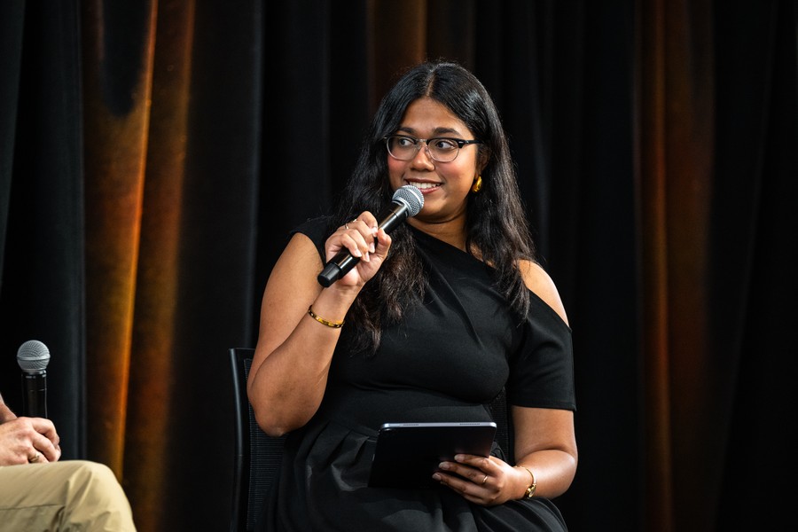 Thendral Kamal serves as moderator for Purdue 1's full crew announcement on April 15, 2026.