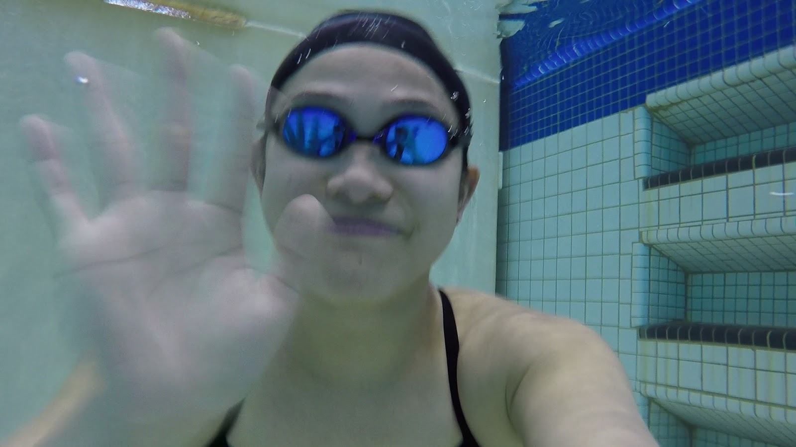 Underwater Student waving