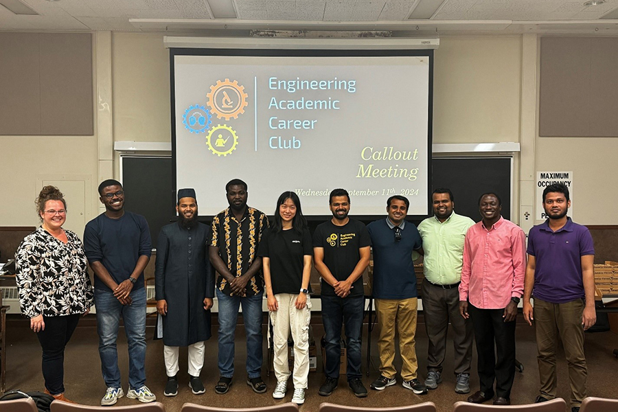 A group image of the engineering acadmeic career club