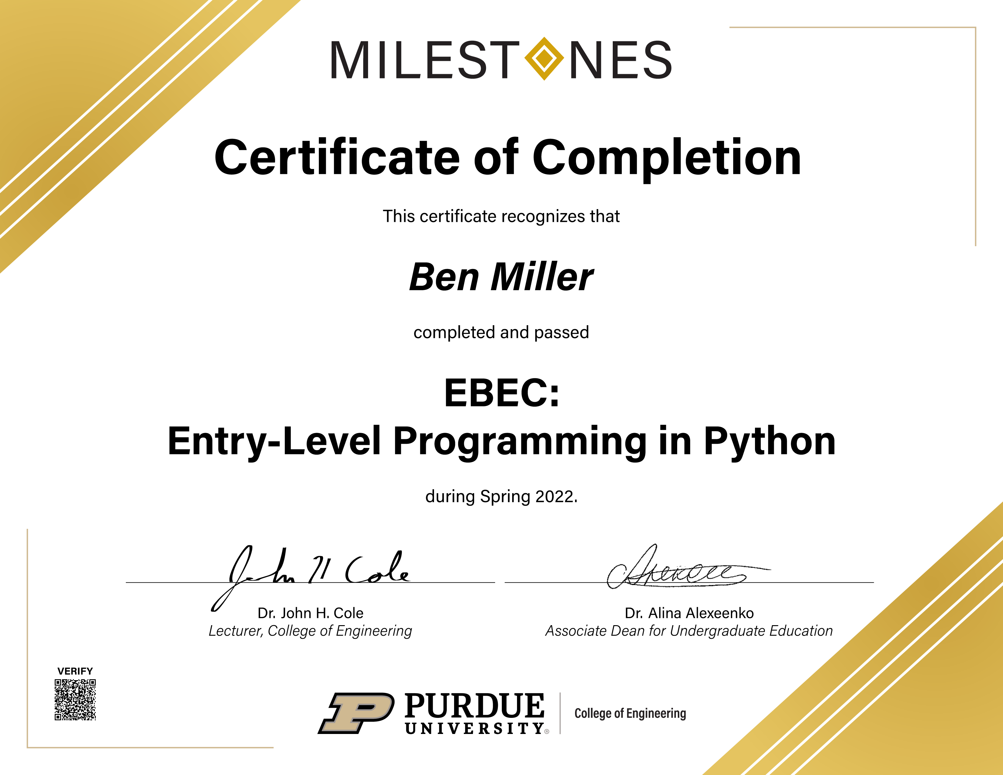 Ben Miller - Graduate Computer Engineering Student at Purdue University ...
