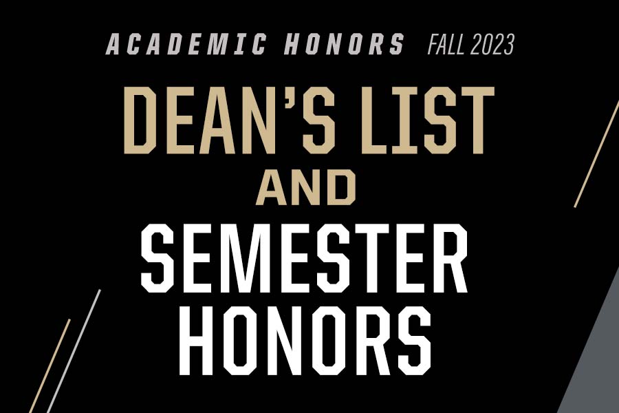 Fall 2023 Dean's List and Semester Honors for Undergraduate Students