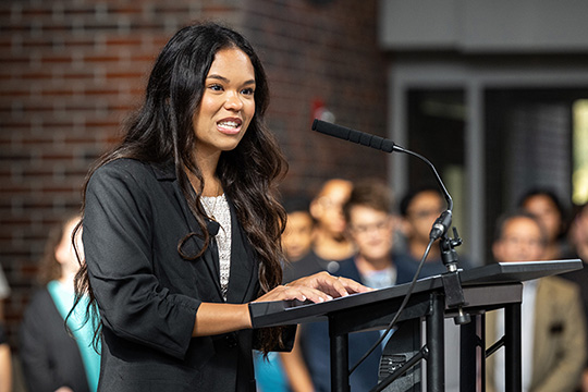 Abigail Mizzi, a graduate student in aerospace engineering,