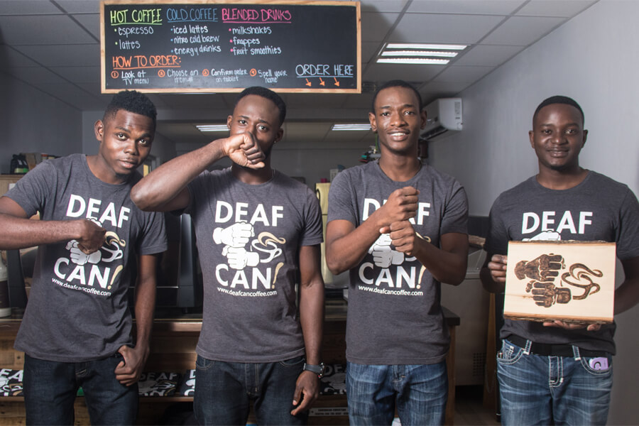 Deaf Jamaicans at the Deaf Can Coffee House