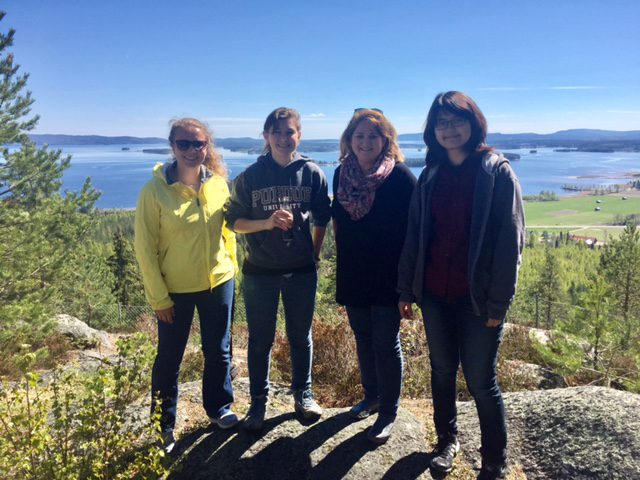 Jill Churchill and students during Professor Huas program in Sweden
