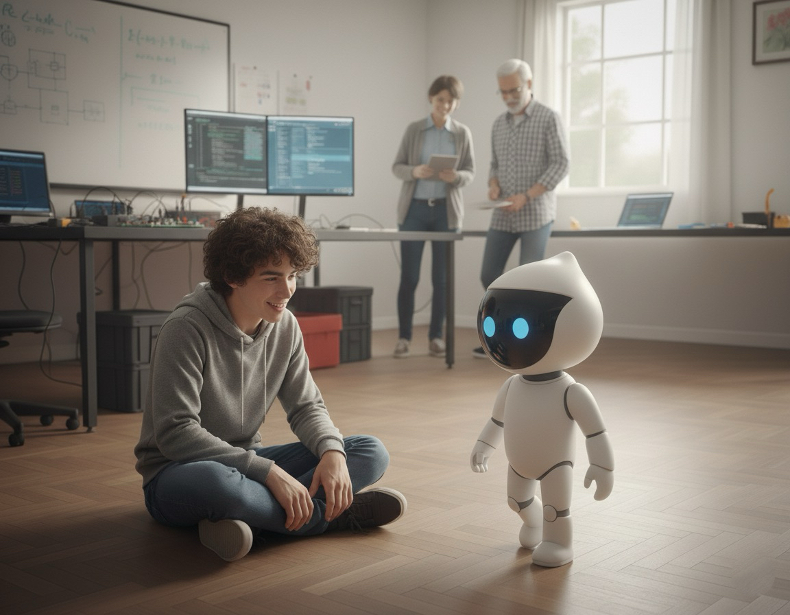 Concept photo of humanoid robots at Viberobotics.