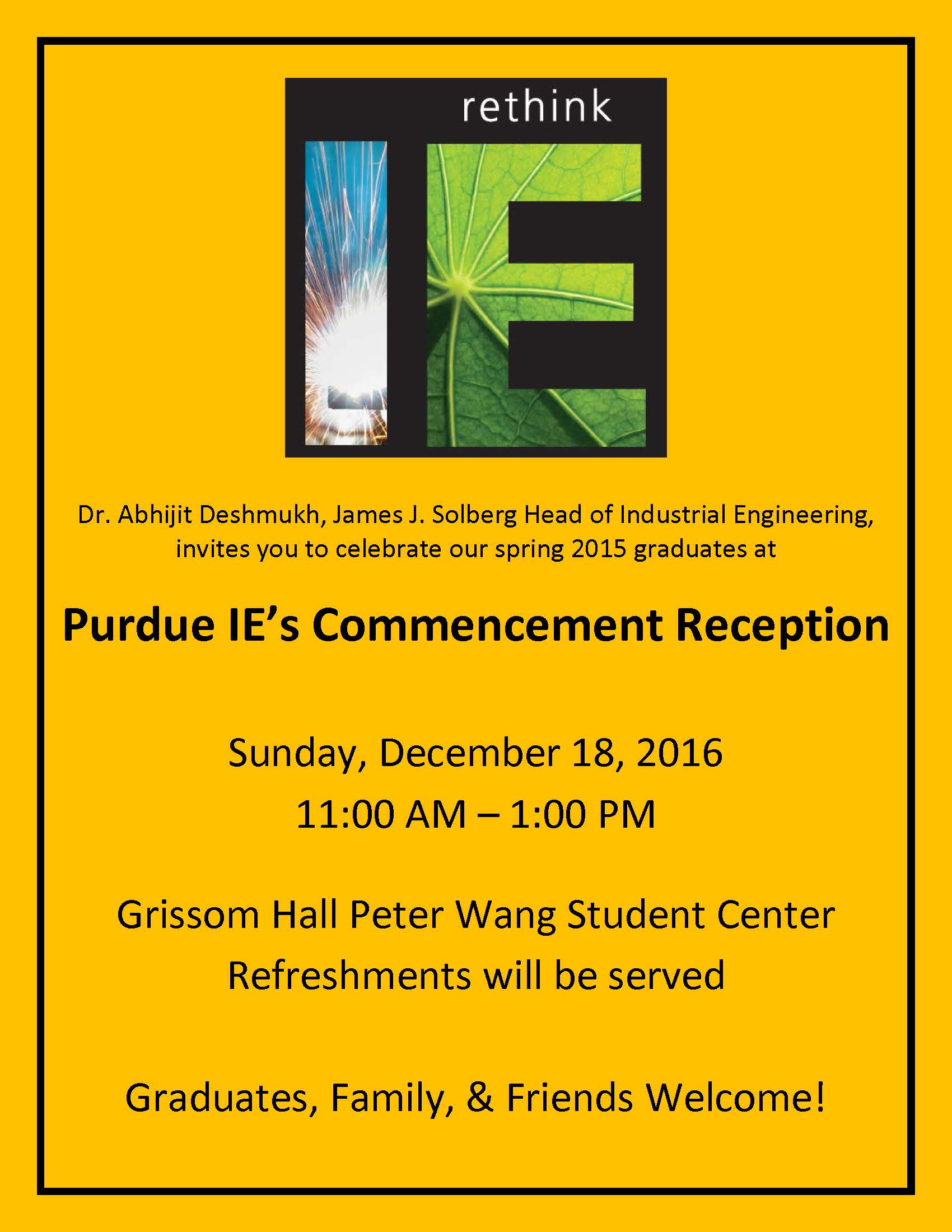 Fall 2016 IE Commencement Reception