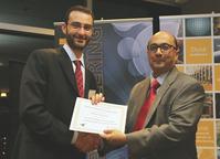 Assistant Professor Mario Ventresca received the Pritsker Best Teacher Award