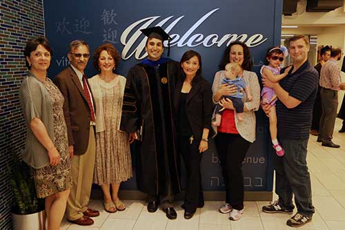 New PhD Bobby Vaziri & family