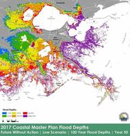 Louisiana Coastal Master Plan Flood Depths