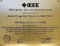 Landry & Kang receive IEEE SMC's Andrew P. Sage Best Transactions Paper Award