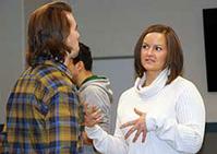 Advisor Elizabeth Allum participates in the class