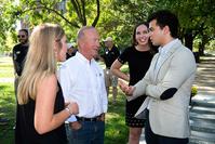 Photo of Pres. Daniels w/Honor Pledge team members