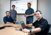 Photo of Purdue connectomics researchers Joaquin Goni, Mario Ventresca, & others